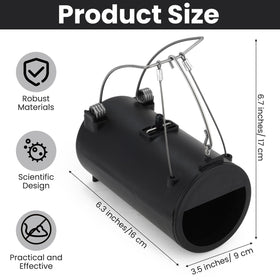 Qualirey gopher trap tunnel entry demonstrates simple tunnel placement.