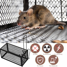 Qualirey humane rat trap cage reusable design supports multiple releases.