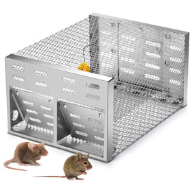 Qualirey humane rat trap double-opening front view for quick live capture.