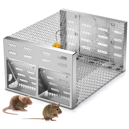 Qualirey humane rat trap double-opening front view for quick live capture.