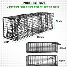 Qualirey humane squirrel trap with carrying handle for safe transport