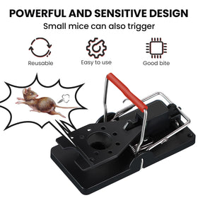 Qualirey indoor outdoor-use mouse traps ideal for kitchens and garages.