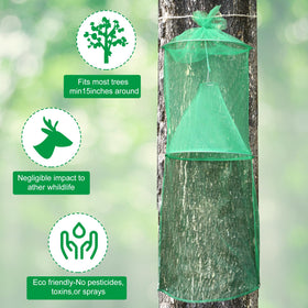 Qualirey lanternfly trap mesh close-up shows durable fabric.