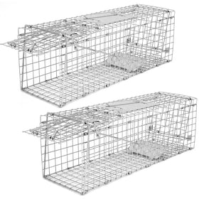 Qualirey live animal trap 2-pack ready for humane catch and release.