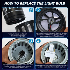 Qualirey long-lasting 5000-hour replacement bulb for outdoor setups