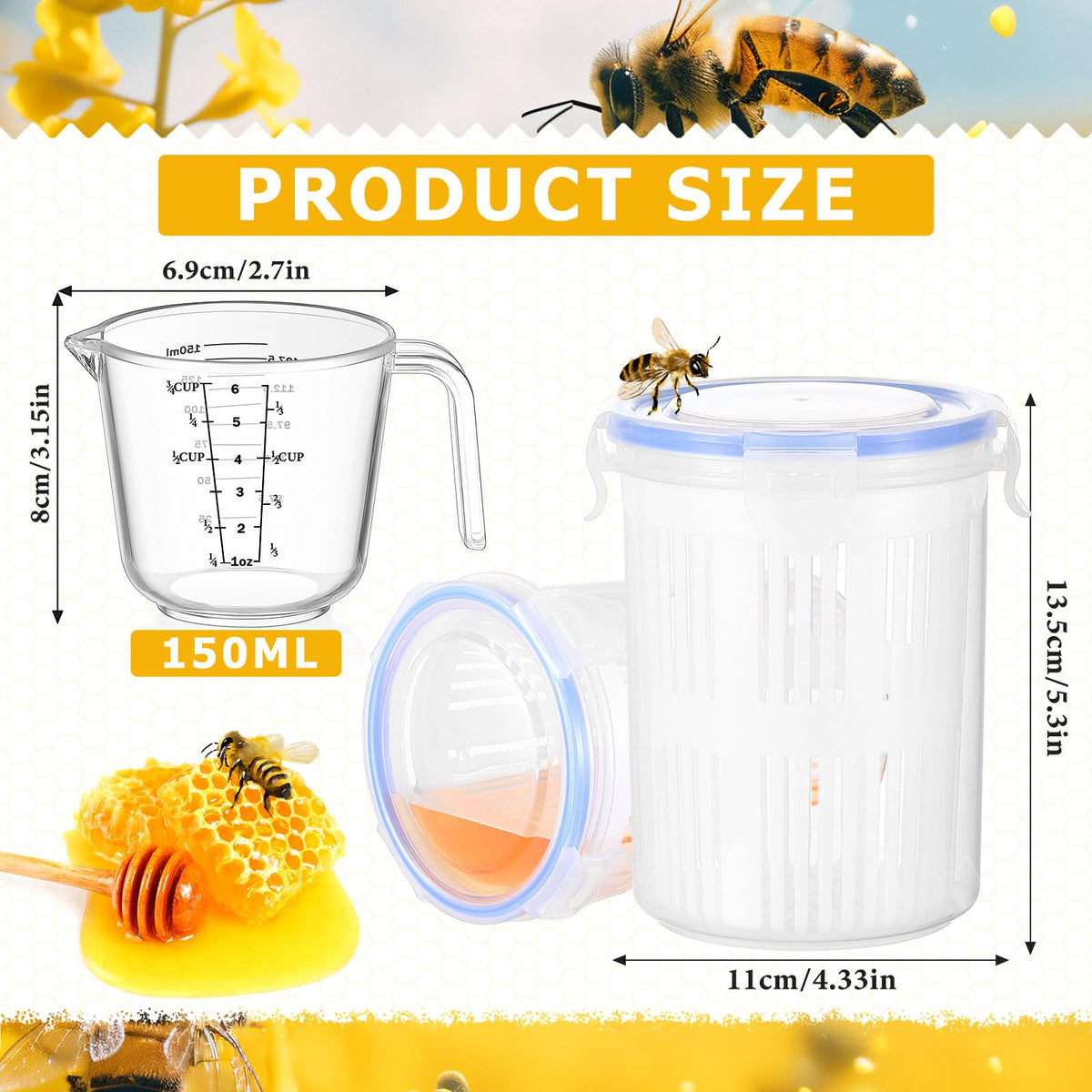 Qualirey measuring cup for mite counting ensures quick results.