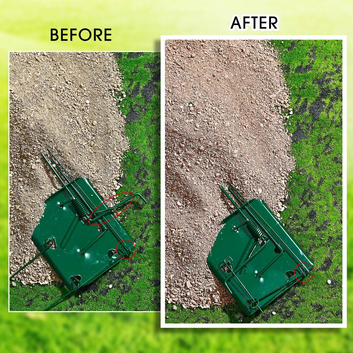 Qualirey mole trap built to endure weather with steel build
