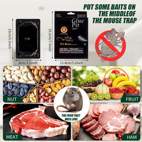 Qualirey glue trap closeup adhesive highlights strong sticking power for reliable trapping.