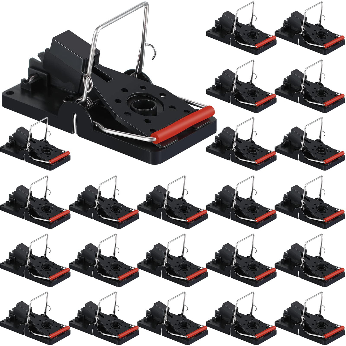 Qualirey 24pc mouse traps bulk pack ready for rapid pest control at home.