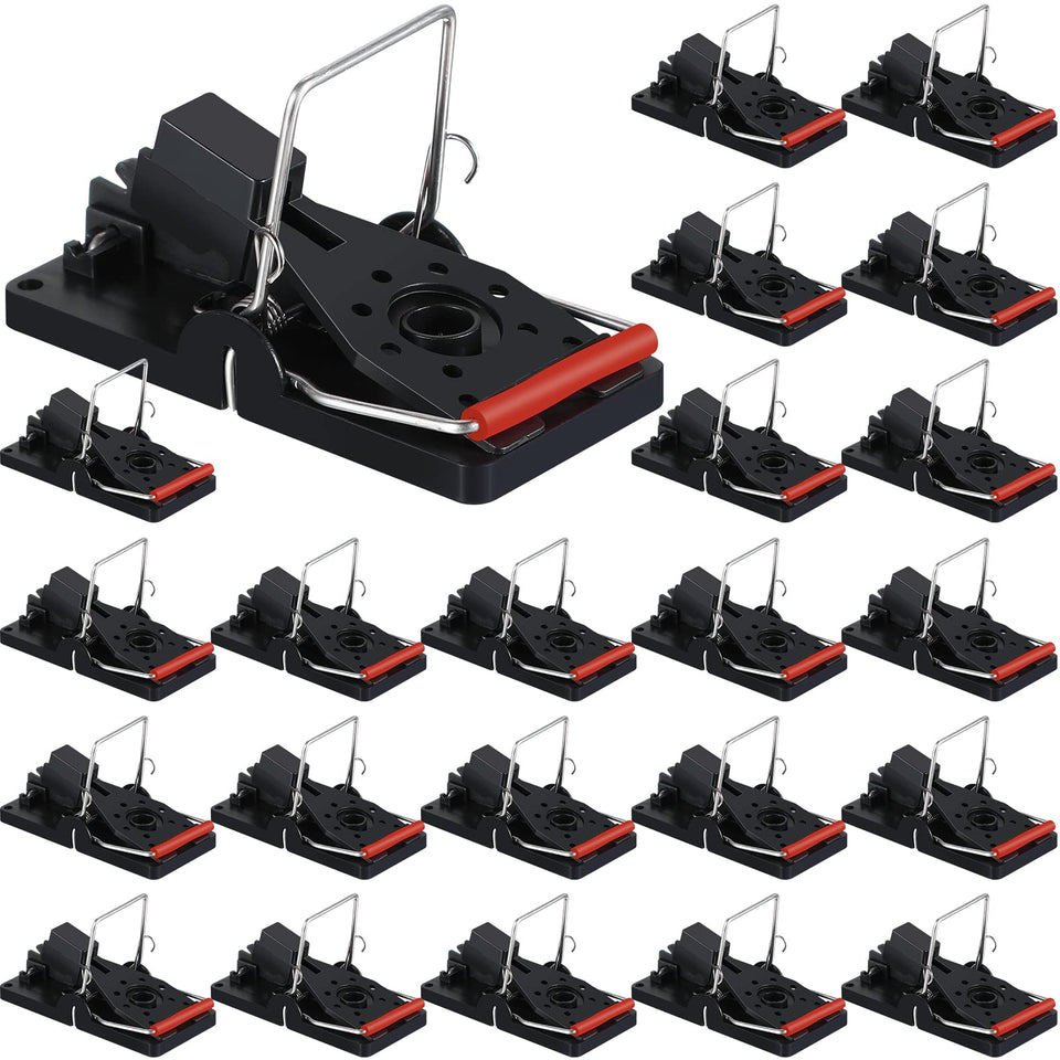 Qualirey 24pc mouse traps bulk pack ready for rapid pest control at home.