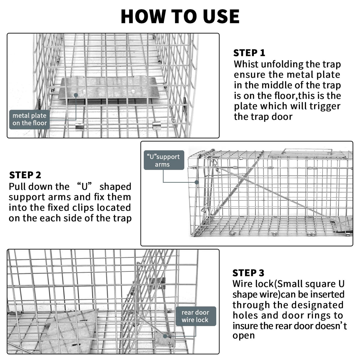 Qualirey trap with one-door design and clear entry path.