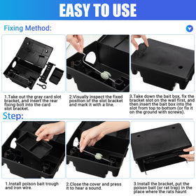 Qualirey outdoor rodent trap station made of sturdy plastic