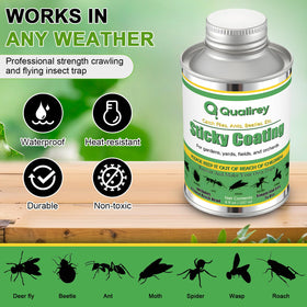 Qualirey captures deerflies and lanternflies on treated surfaces