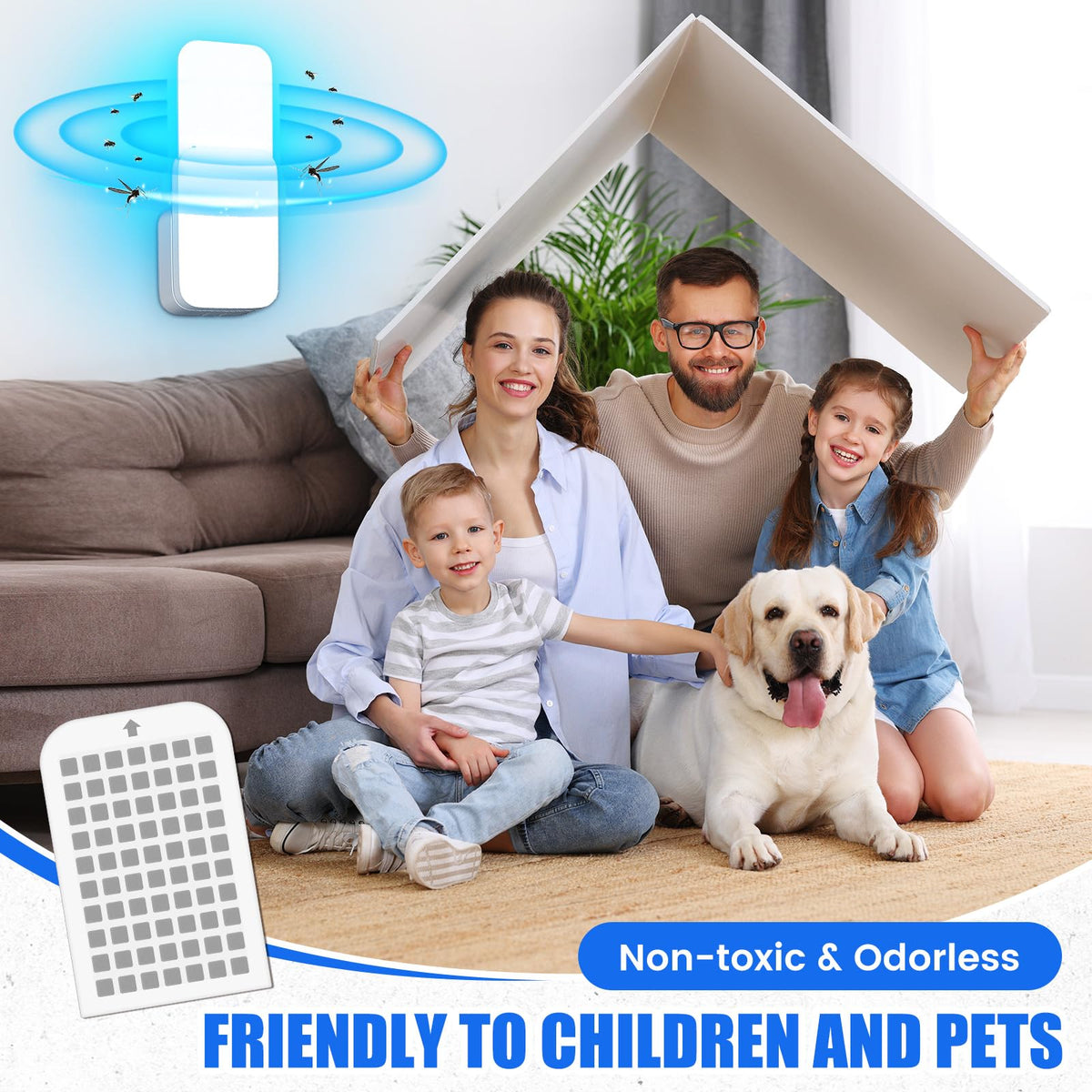 Qualirey pet-friendly label emphasizing safe use around children and pets