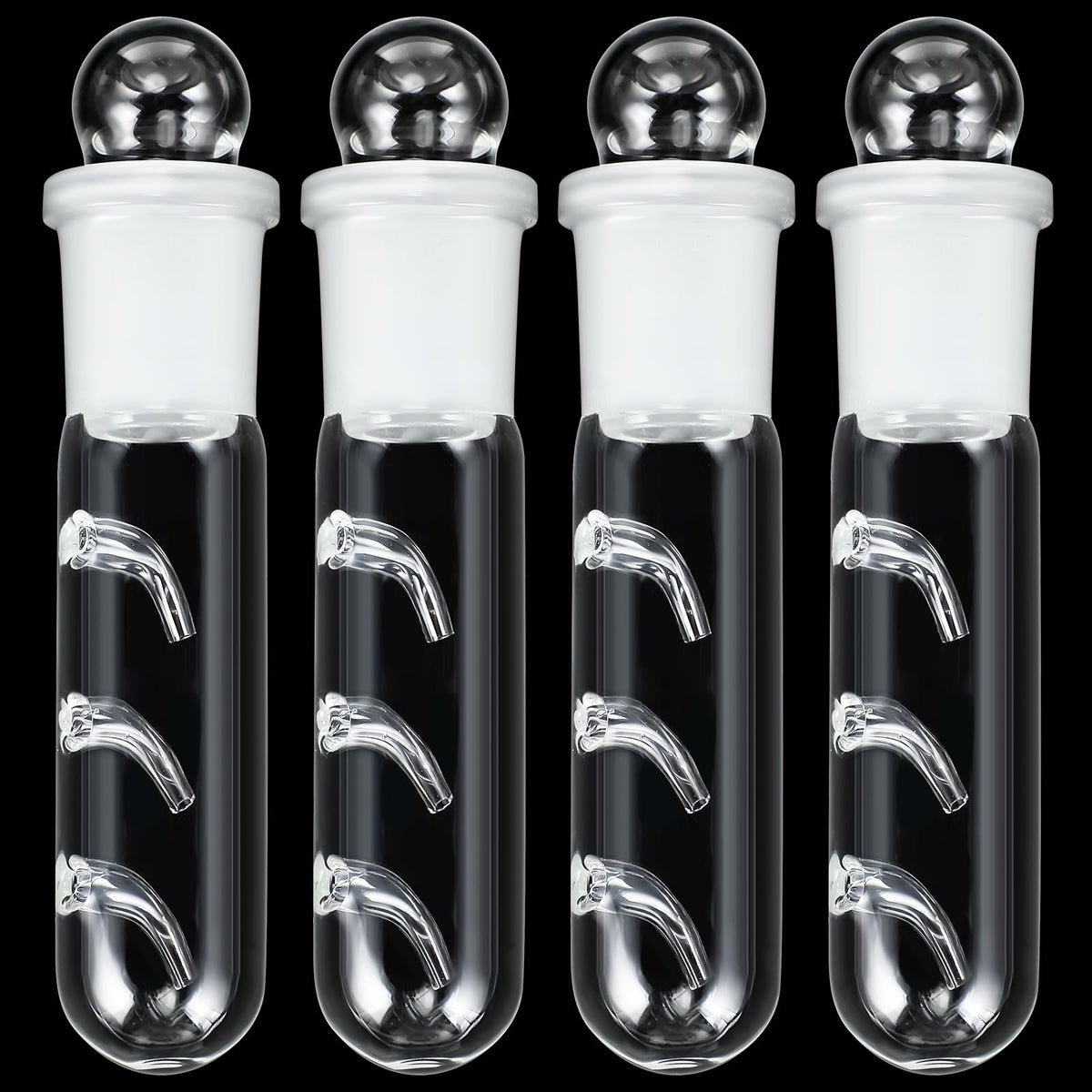 Qualirey planaria trap compact four-pack glass shows space-saving design for small aquariums.