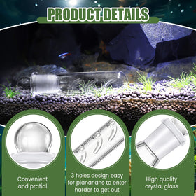Qualirey planaria trap three-hole design speeds capture in your tank.