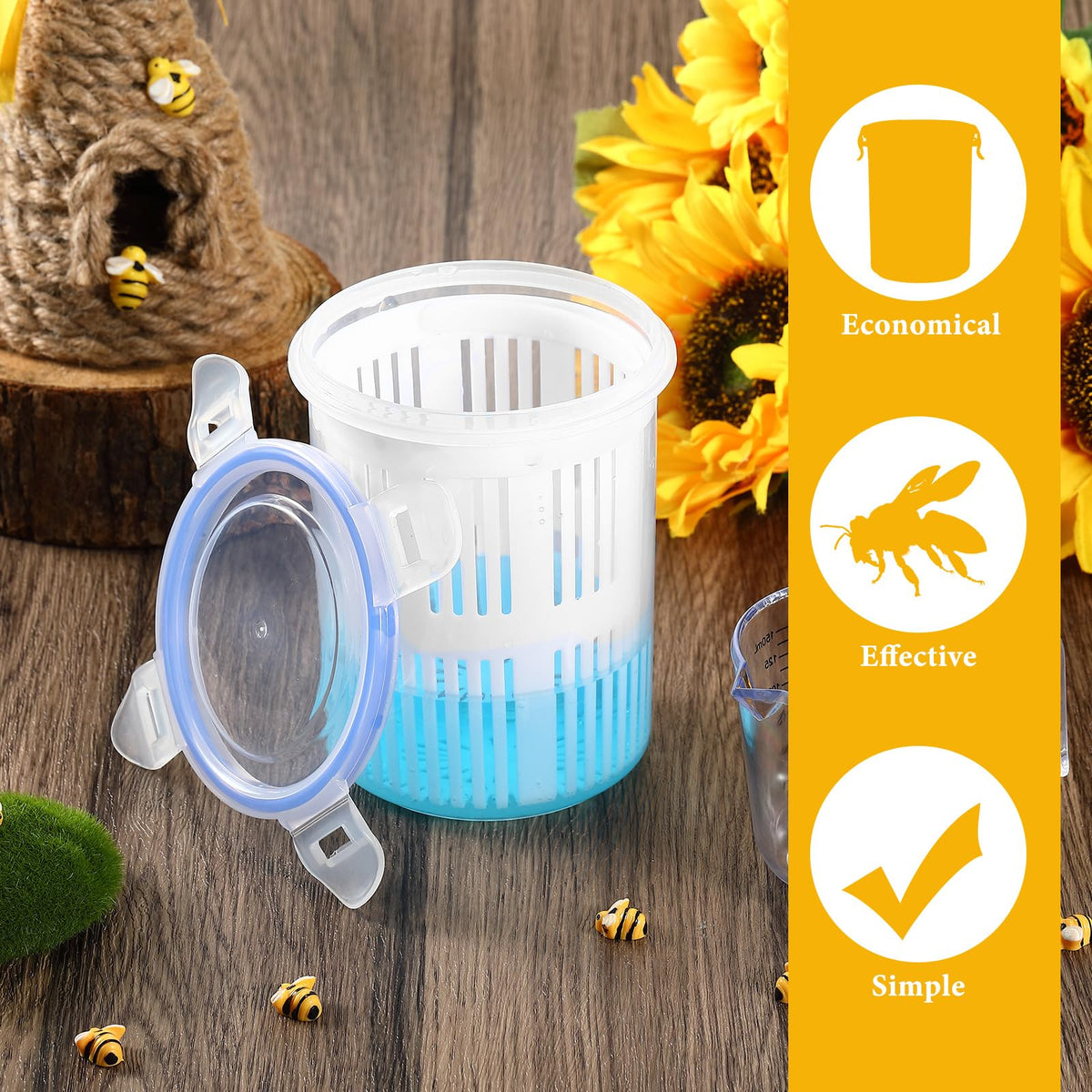Qualirey plastic jar and cup show clear visibility.