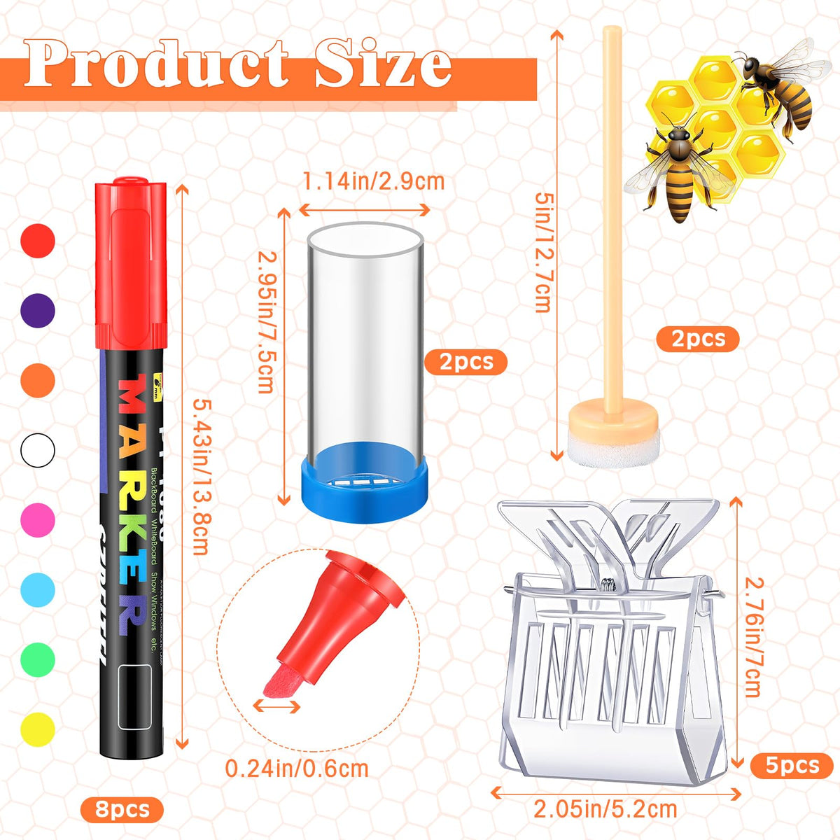 Qualirey queen marking pen blue provides smooth ink for quick labeling.