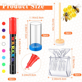 Qualirey queen marking pen blue provides smooth ink for quick labeling.