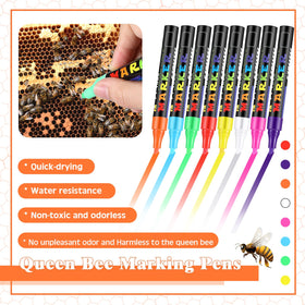 Qualirey queen marking pen orange delivers quick-dry ink for hive work.