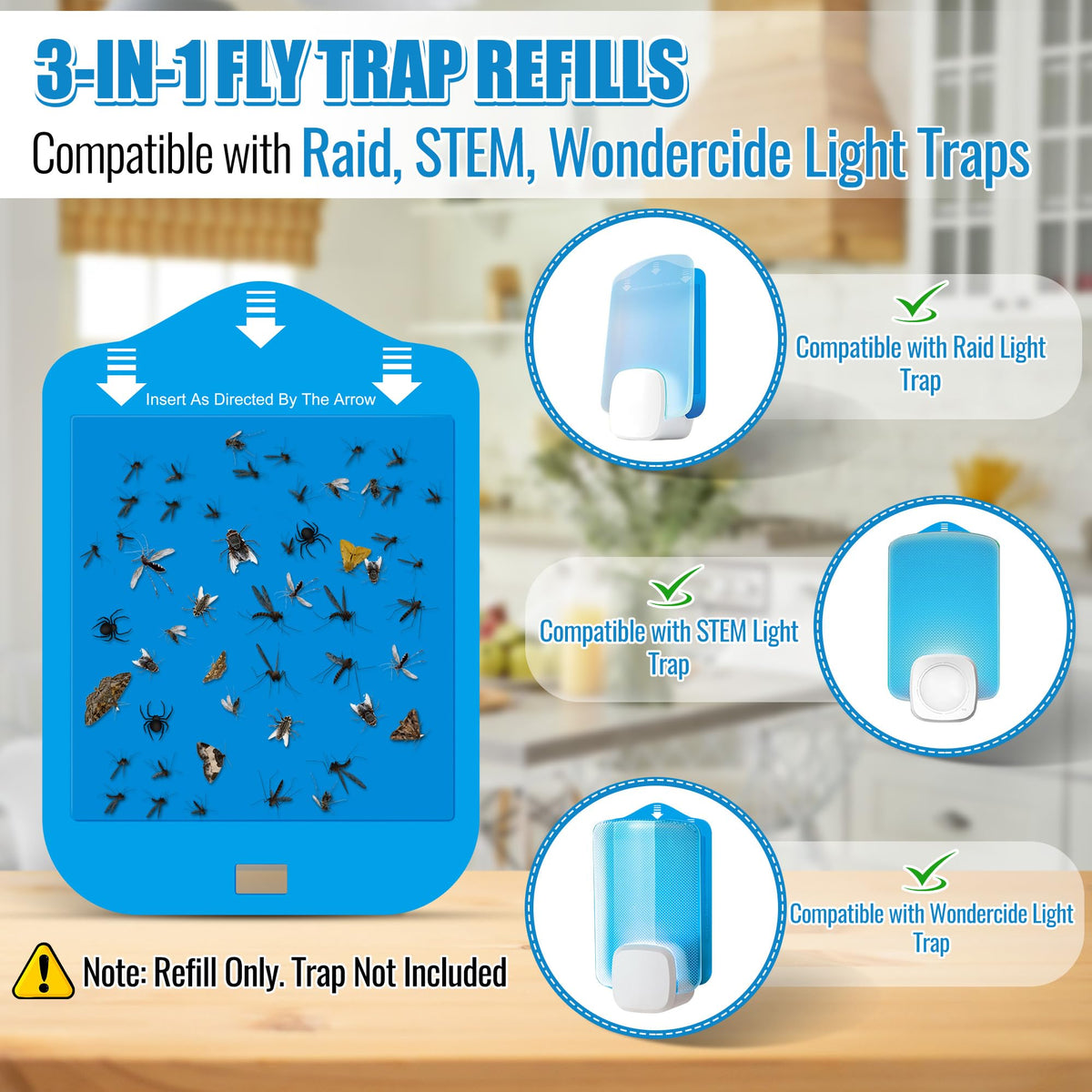 Qualirey Raid-compatible trap adhesive surface demonstrates strong hold on insects