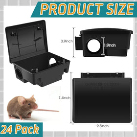Qualirey rat bait station locking lid close-up demonstrates secure access to attractant.