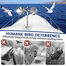 Qualirey reflective bird deterrent side view highlights durable aluminum housing.