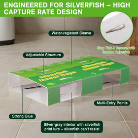Qualirey silverfish-trap interior silver-gray mimics hiding spots