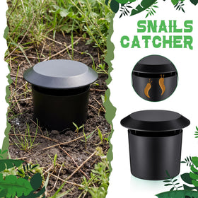 Qualirey snail trap with lid open shows easy-fill and cleaning
