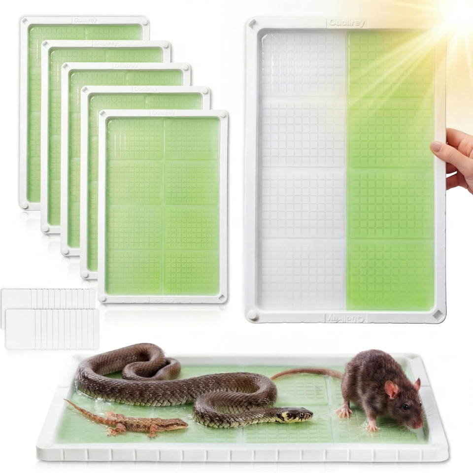 Qualirey large snake glue trap board with glow-in-the-dark adhesive for night visibility.