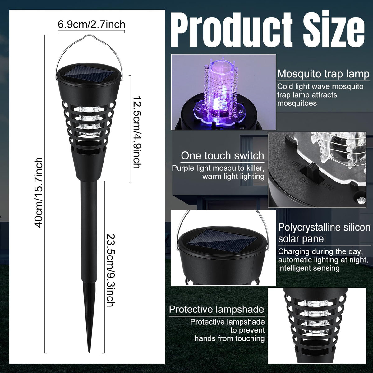 Qualirey mosquito killer lamp emits purple light to attract bugs.