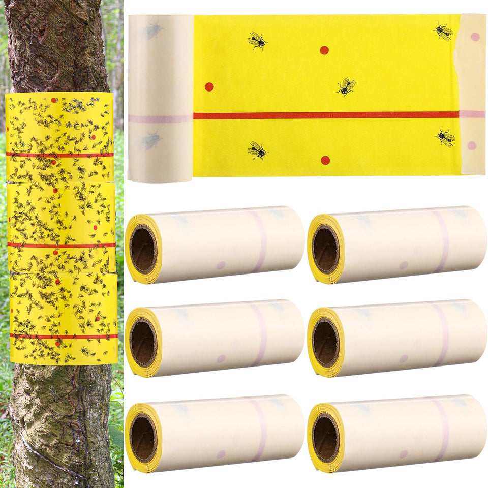 Qualirey spotted-lantern-fly trap roll offers long-lasting outdoor protection with a large adhesive surface.