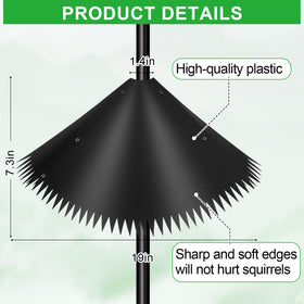 Qualirey Squirrel Baffle fits most shepherd's hooks and poles