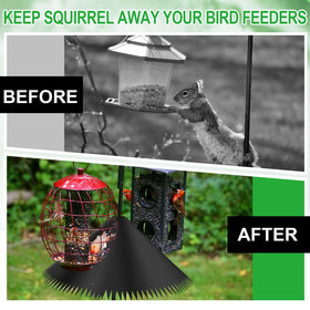 Qualirey Squirrel Baffle is lightweight and weather resistant for outdoor use