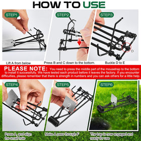 Qualirey stainless steel gopher trap shown for durable outdoor use.