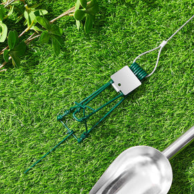 Qualirey stainless steel mole trap close-up, durable construction