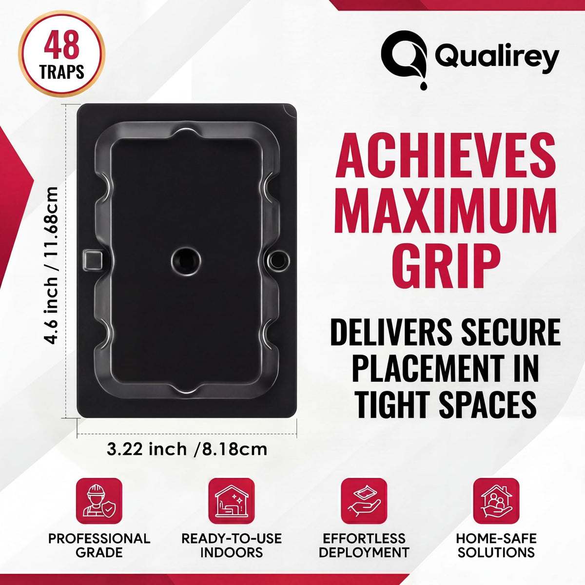 Qualirey black trap blends discreetly into home interiors