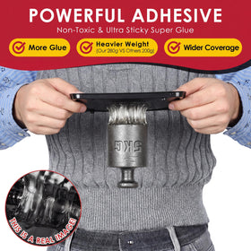 Close-up of Qualirey adhesive on a trap showing strong hold