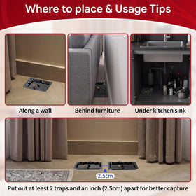 Qualirey traps set in a garage for indoor rodent control