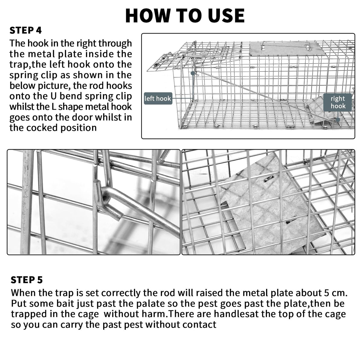 Sturdy metal mesh trap highlighting durable construction.
