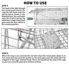 Sturdy metal mesh trap highlighting durable construction.
