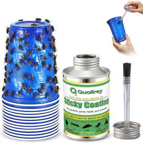 Qualirey tangle trap coating bottle forms a durable outdoor pest barrier.