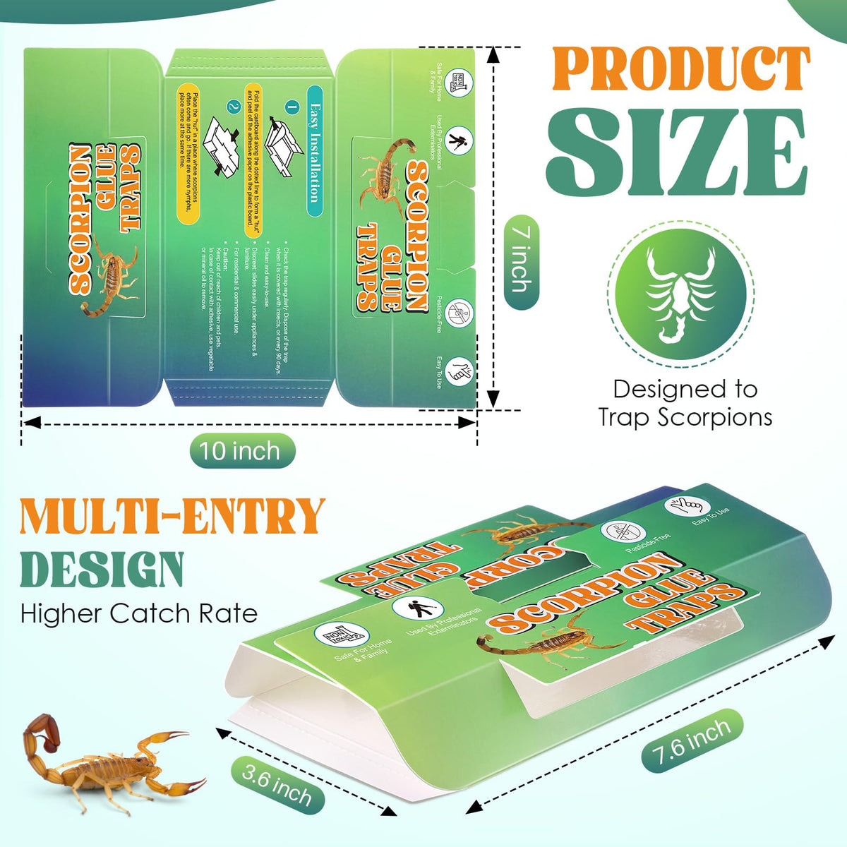 Qualirey ultra-sticky glue trap close-up showing strong adhesion for fast captures.