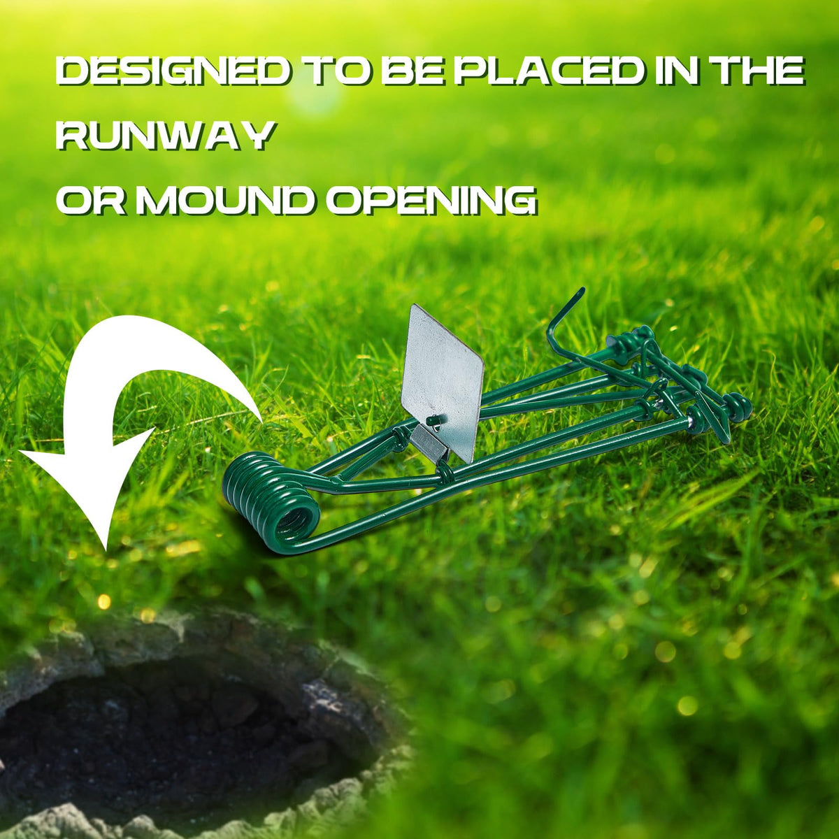 Qualirey vole trap protecting yard and farm crops