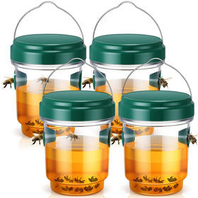 Qualirey 4-pack wasp traps in hanging design for outdoor control