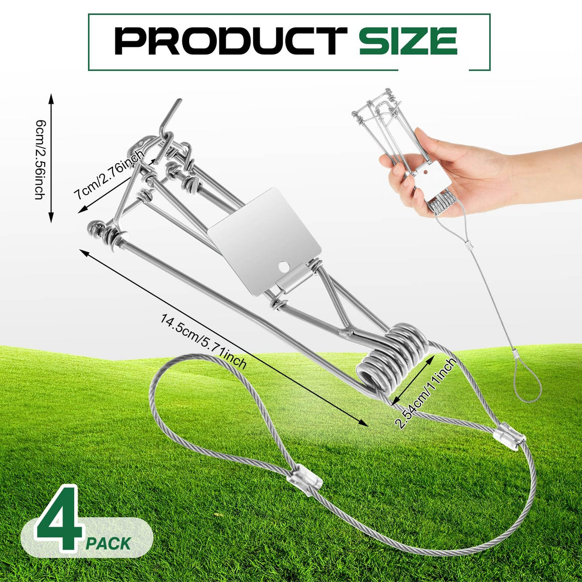 Weather-resistant mole trap by Qualirey ready for outdoor use