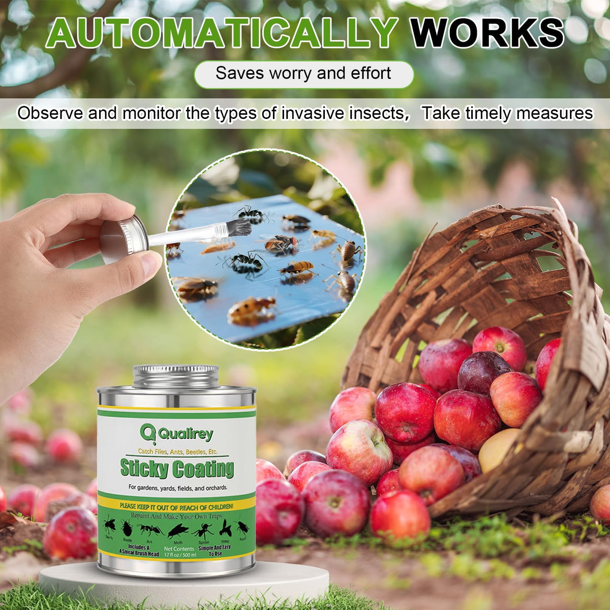 Qualirey weatherproof-sticky-coating endures heat and rain.