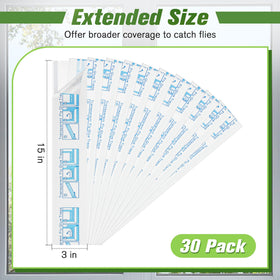 Qualirey XL clear sticky traps 15x3 inch maintain light transmission while catching pests