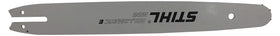 Quality Equipment Stihl Rollomatic E Mini 16in bar side view for reliable, smooth feed.