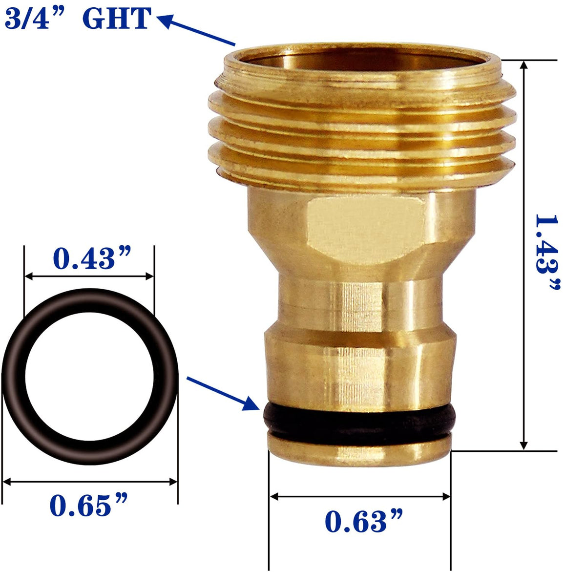 Qualory GHT thread connectors for reliable male and female adapters